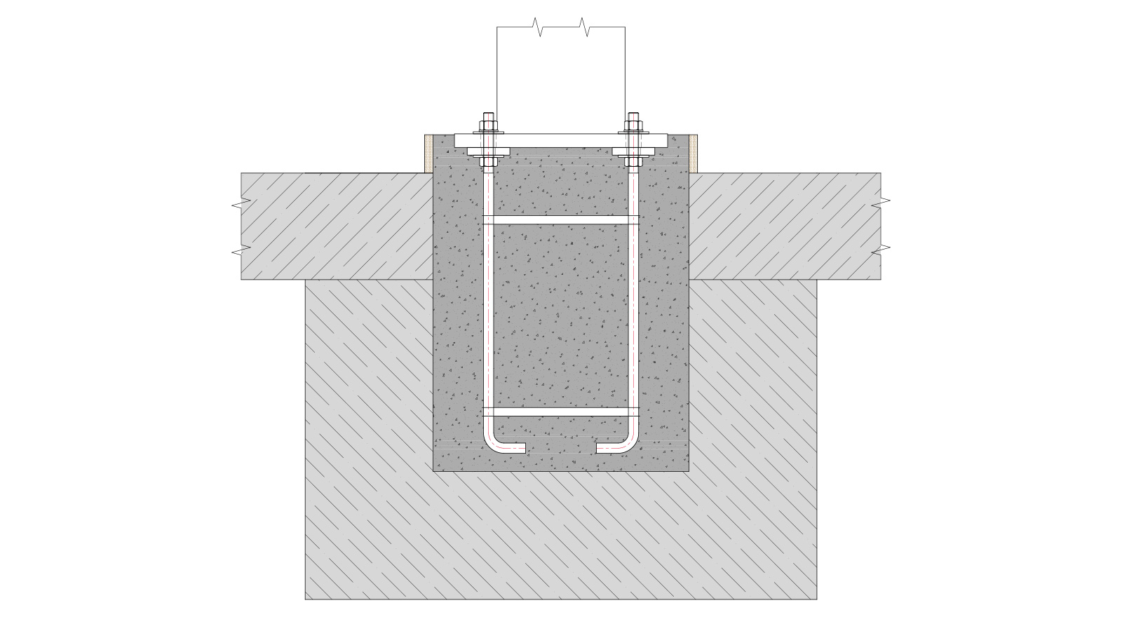 Заливка анкерных колодцев