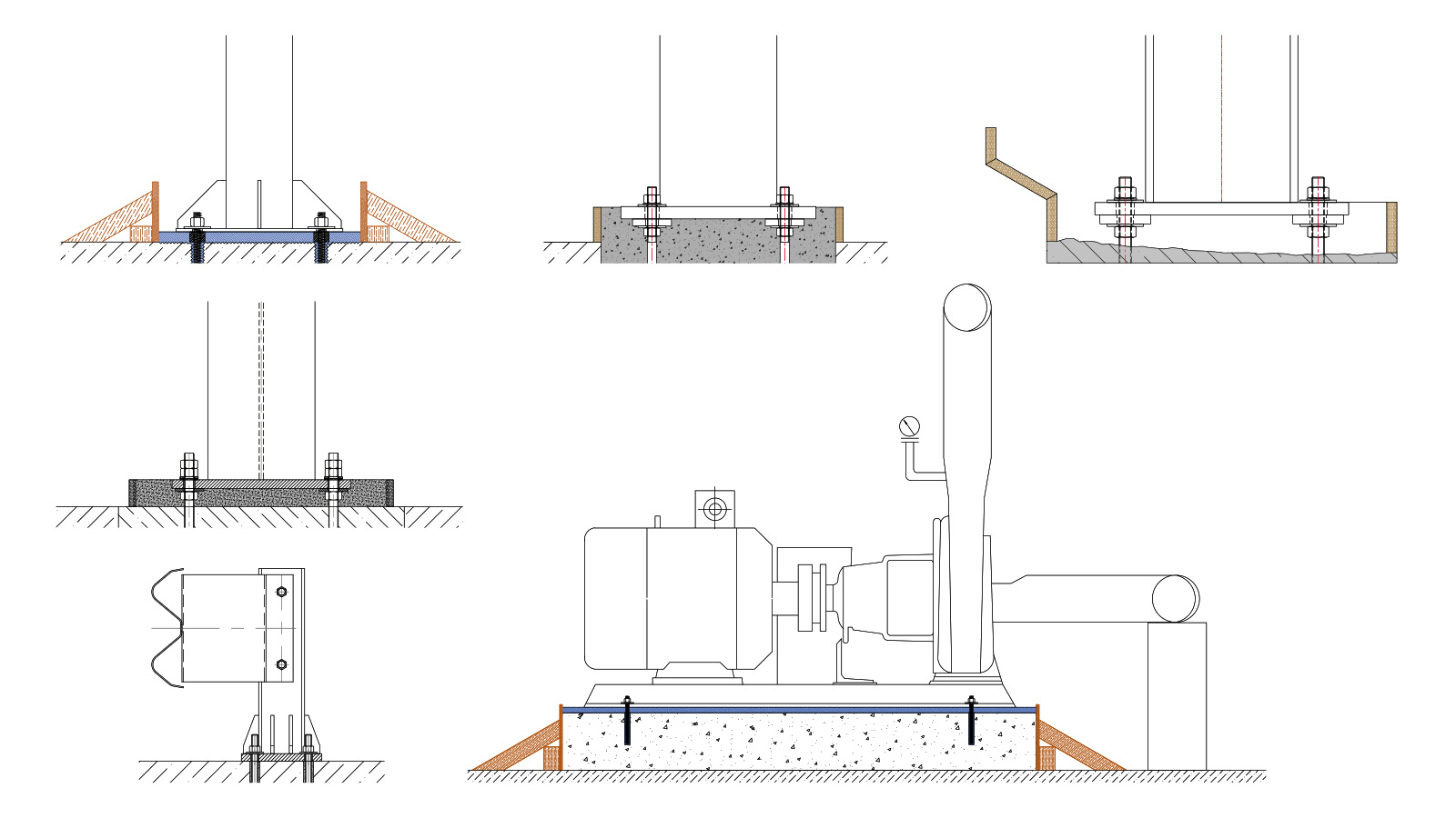 Решения для анкеровки и подливки оборудования и конструкций