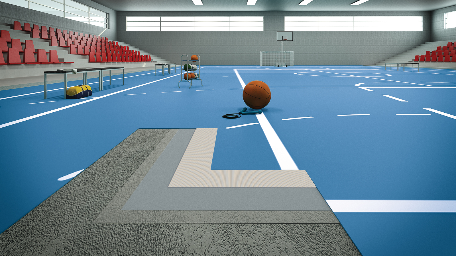 Спортивное ПВХ-покрытие