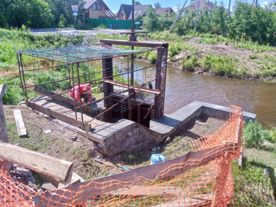 Капитальный ремонт гидротехнических сооружений по улице Узорной на р. Патрушиха