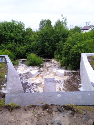 Капитальный ремонт гидротехнических сооружений по улице Узорной на р. Патрушиха