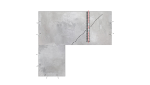 Наклонные трещины в приопорных зонах, вызванные силовыми воздействиями