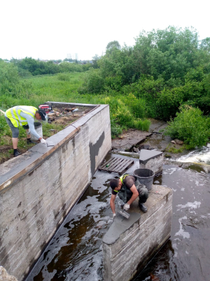 Капитальный ремонт гидротехнических сооружений по улице Узорной на р. Патрушиха