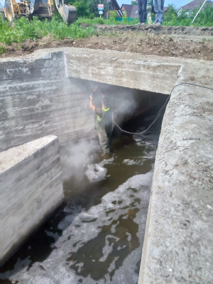 Капитальный ремонт гидротехнических сооружений по улице Узорной на р. Патрушиха