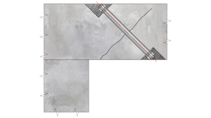 Наклонные трещины в приопорных зонах, вызванные силовыми воздействиями