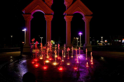 Комплекс пешеходных динамических фонтанов при университете КазГАСА